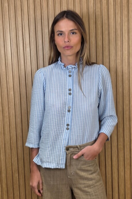 Camisa Carlita Raya Celeste
