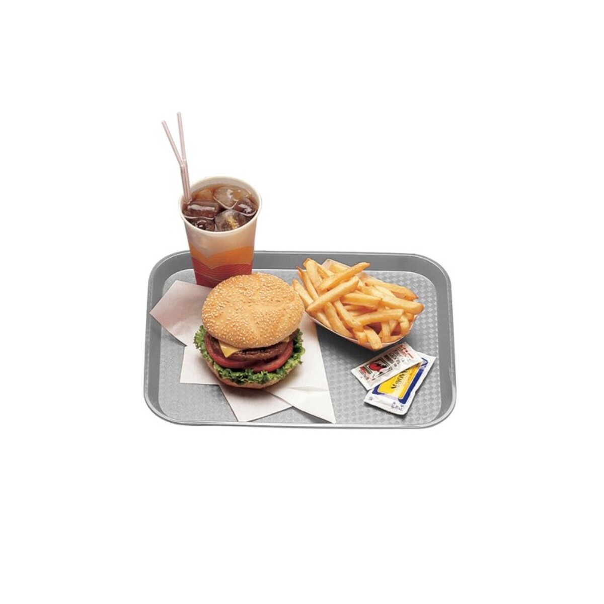 Bandeja de Plastico Gris 35 x 45 cm 