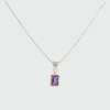 Colgante Brio Baguette de MOON en Plata 925 con amatista y brillante - Incluye cadena Colgante Brio Baguette de MOON en Plata 925 con amatista y brillante - Incluye cadena
