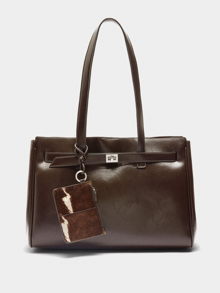 Bolso Para Portátil Con Colgante marron