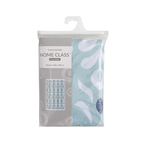 Cortina de Home Class con Argollas 180 x 180 cm 213695 FLOR CELESTE