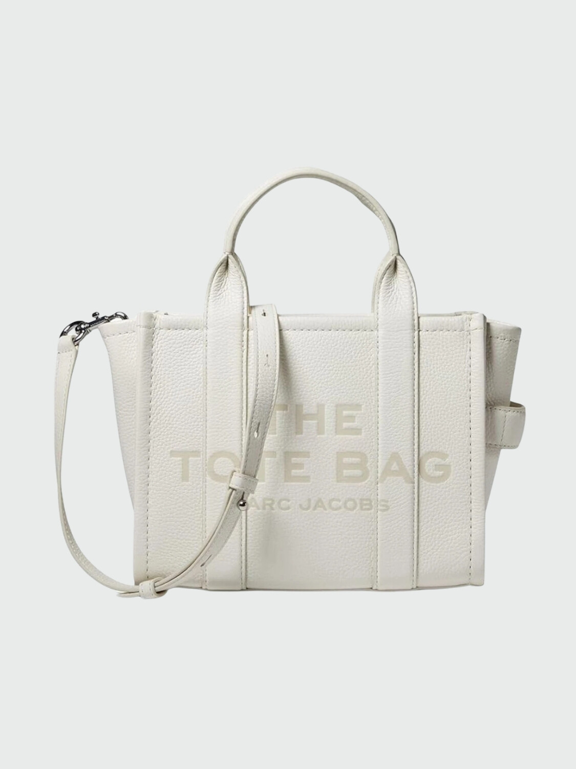 MARC JACOBS - THE LEATHER SMALL TOTE BAG Blanco
