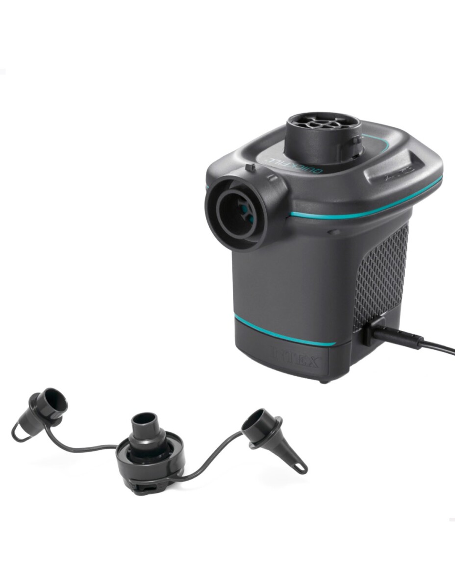 INTEX INFLADOR ELÉCTRICO 220 VOLTS + 3 BOQUILLAS ADAPTADORAS 