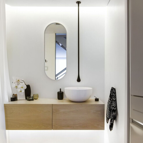 Griferia De Techo Monocomando Tipo Gota Serie Prati - Color Negro Mate 000