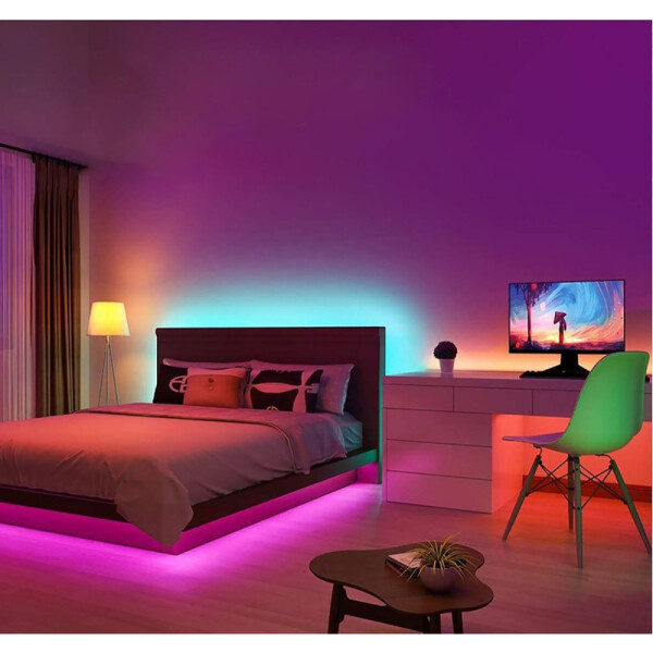 Cinta Luces Led Tira Rgb 5050 3m Bluetooth + Control Rem Cinta Luces Led Tira Rgb 5050 3m Bluetooth + Control Rem