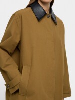 Trench De Algodón Cuello En Contraste camel