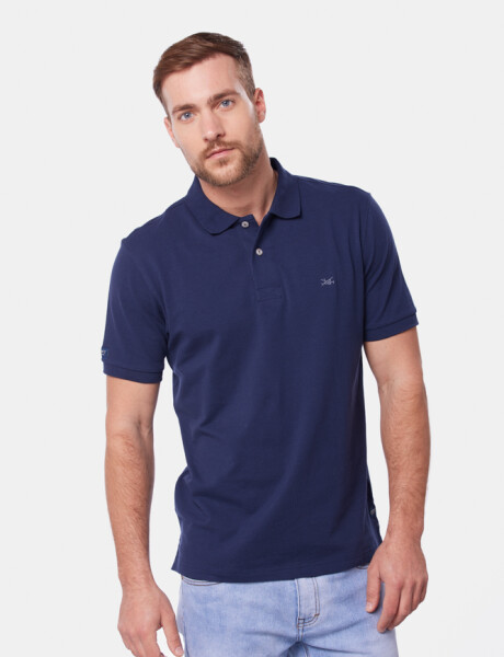 REMERA POLO LISA Azul