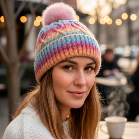 Gorro De Lana PomPom Rojo