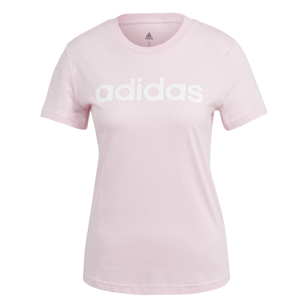 Remera Wns Logo Adidas - Rosa/Blanco 