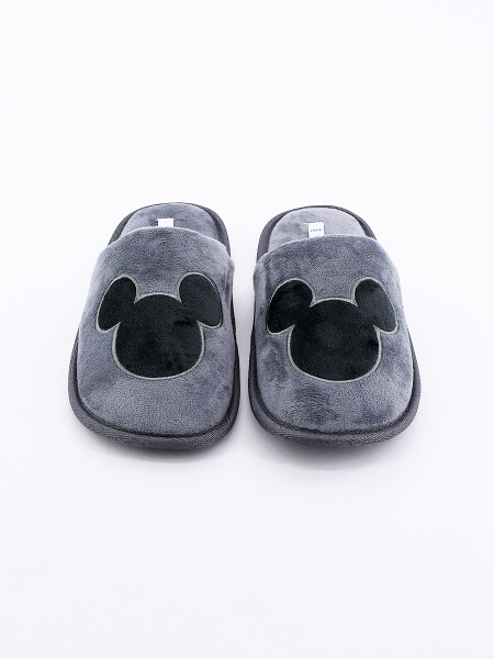 PANTUFLAS MICKEY MEN GRIS OSCUROGenérico