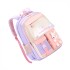 Mochila Kawaii Escolar Infantil Diseño Peluche Conejito Color Rosado