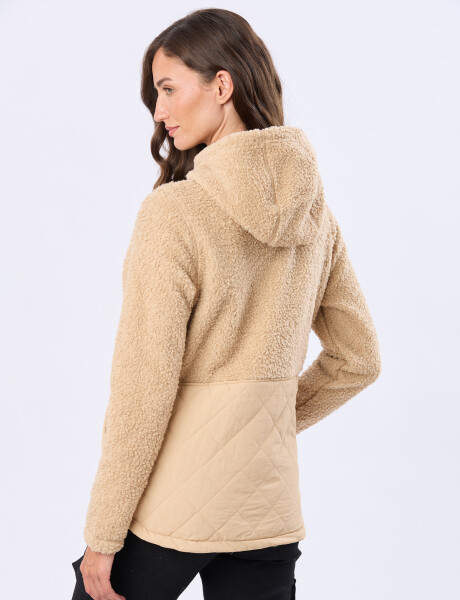 CAMPERA DE ABRIGO CON CAPUCHA Beige