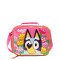 Lanchera Bluey Flores Fucsia - Amarillo