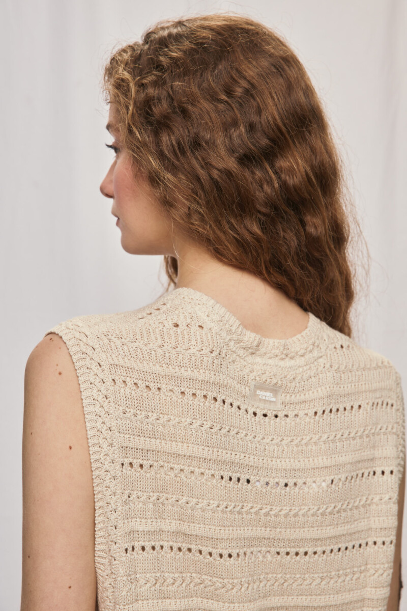 CHALECO IMAN Beige