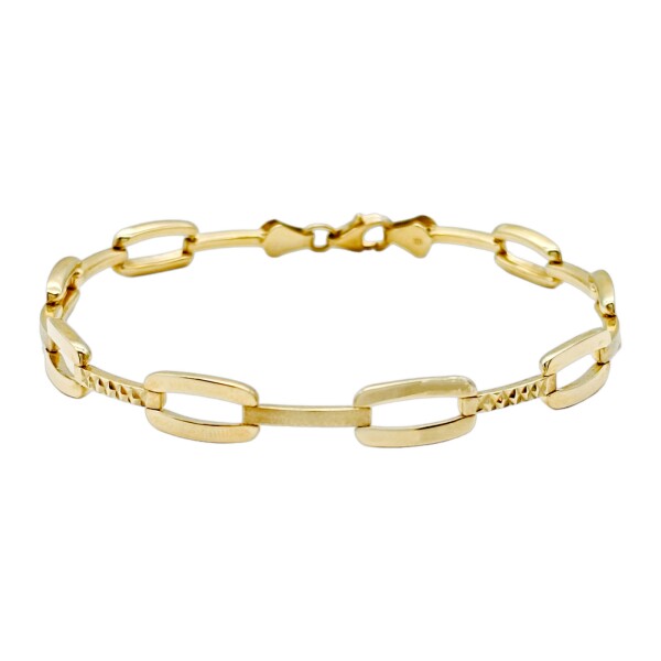 Pulsera Rectangular -Oro bajo-SIn Piedra-PU8079 conpiedra