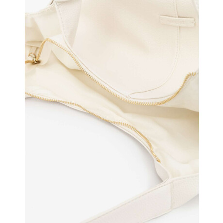 Cartera Con Doble Asa Blanco Crudo