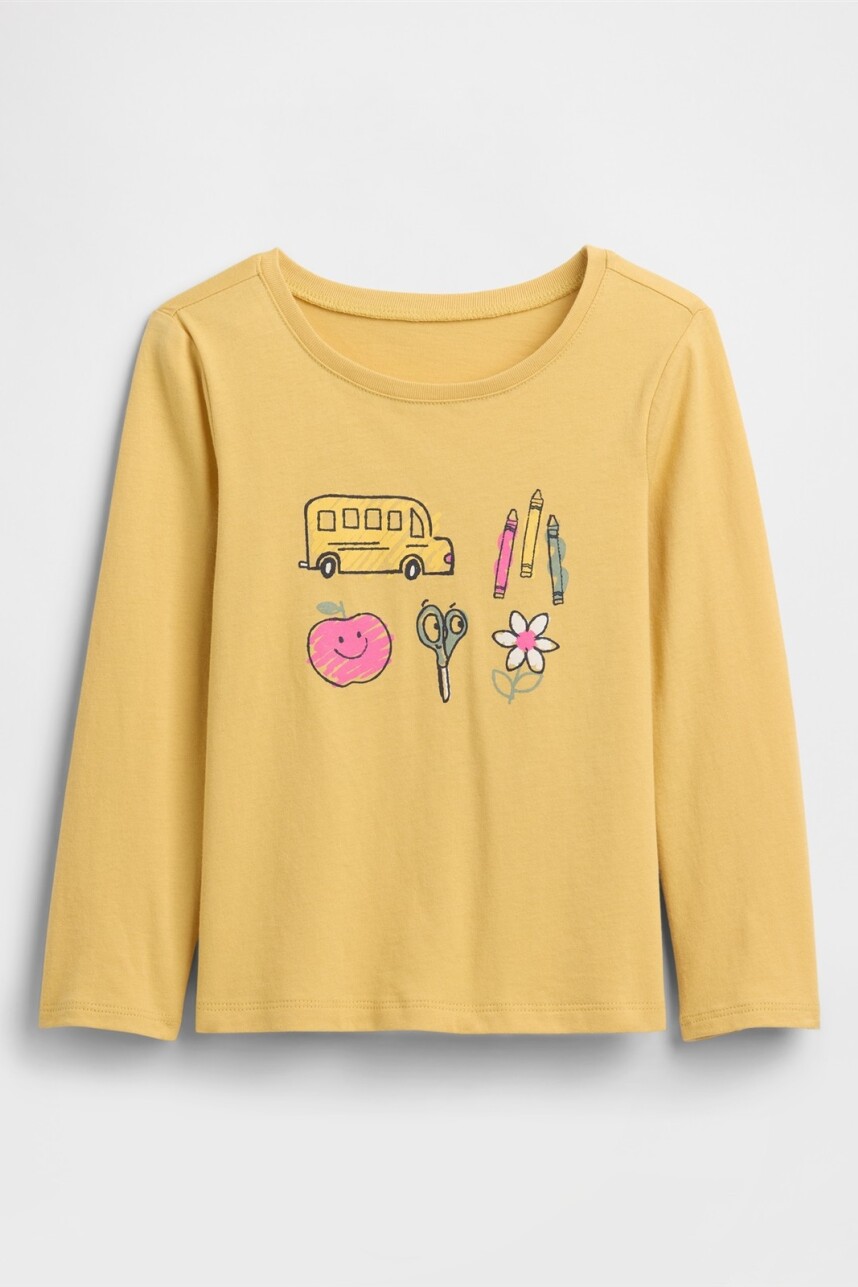 Remera Gràfico Toddler Niña French Almond