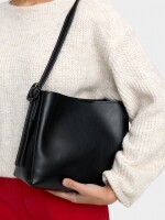 Bolso De Hombro Liso negro