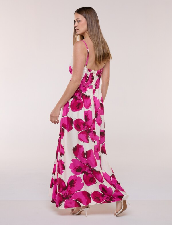 Vestido Maxi Flores FUCSIA/MULTI