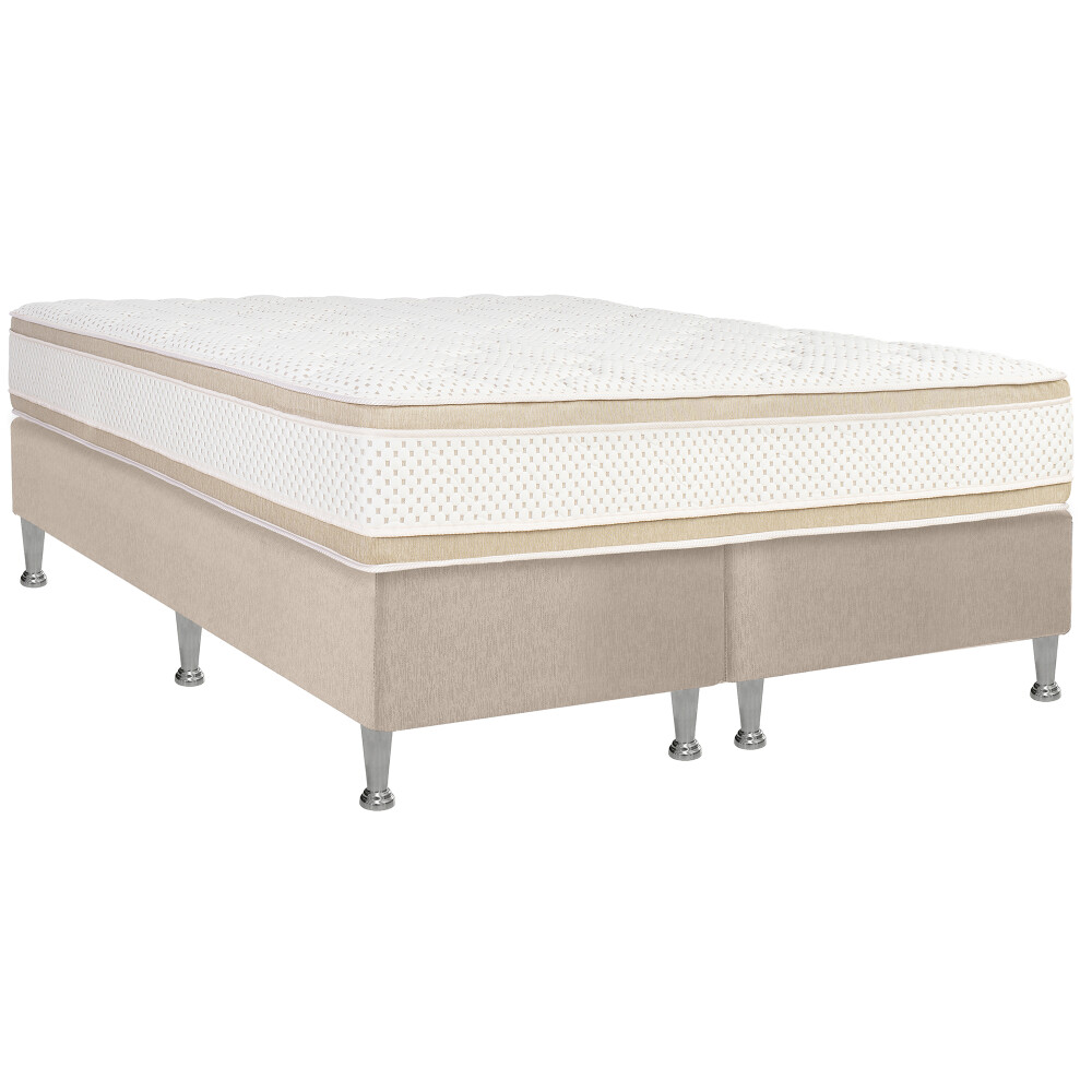 SOMMIER QUEEN ESPUMA ALTA DENSIDAD IVORY