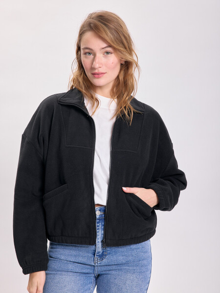 Campera polar Negro