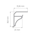 ÁNGULO PERIMETRAL PVC BLANCO 6 METROS LINEALES ángulo Perimetral Pvc Blanco 6 Metros Lineales