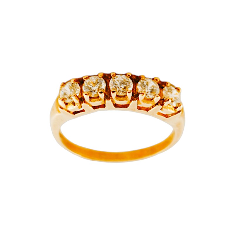 Anillo-Oro bajo-Piedra zirconia-AN8015 conpiedra