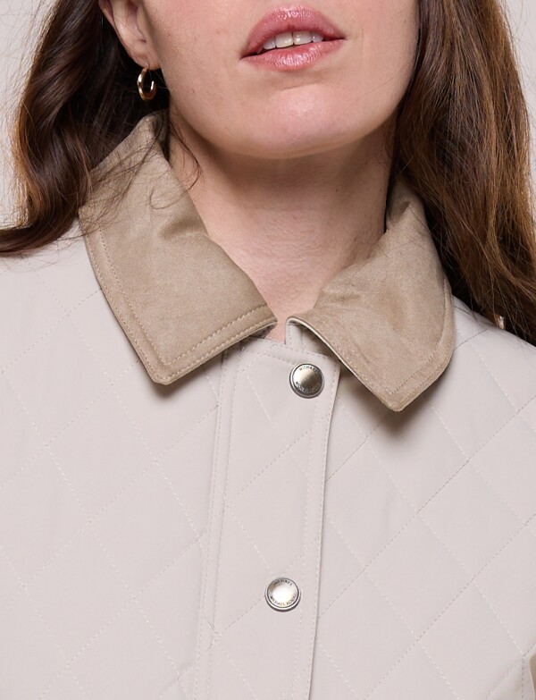 Campera Capitoneada Combinada BEIGE CLARO