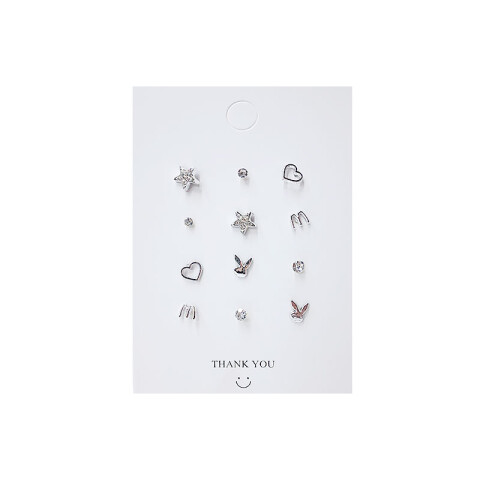 Caravanas hipoalergénicas x6 pares Caravanas Hipoalergénicas X6 Pares