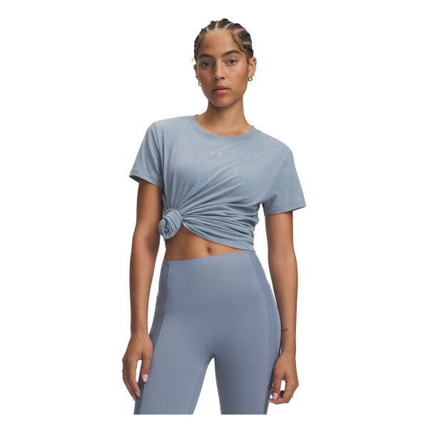 Remera UA Rival Cotton Wash SS Mujer 6013562-448 Azul