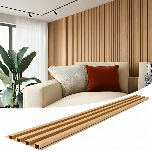 Pack x20 Wpc Simil Madera Wall Panel Lambrin 2.90x16.7 Color Marrón Madera 1