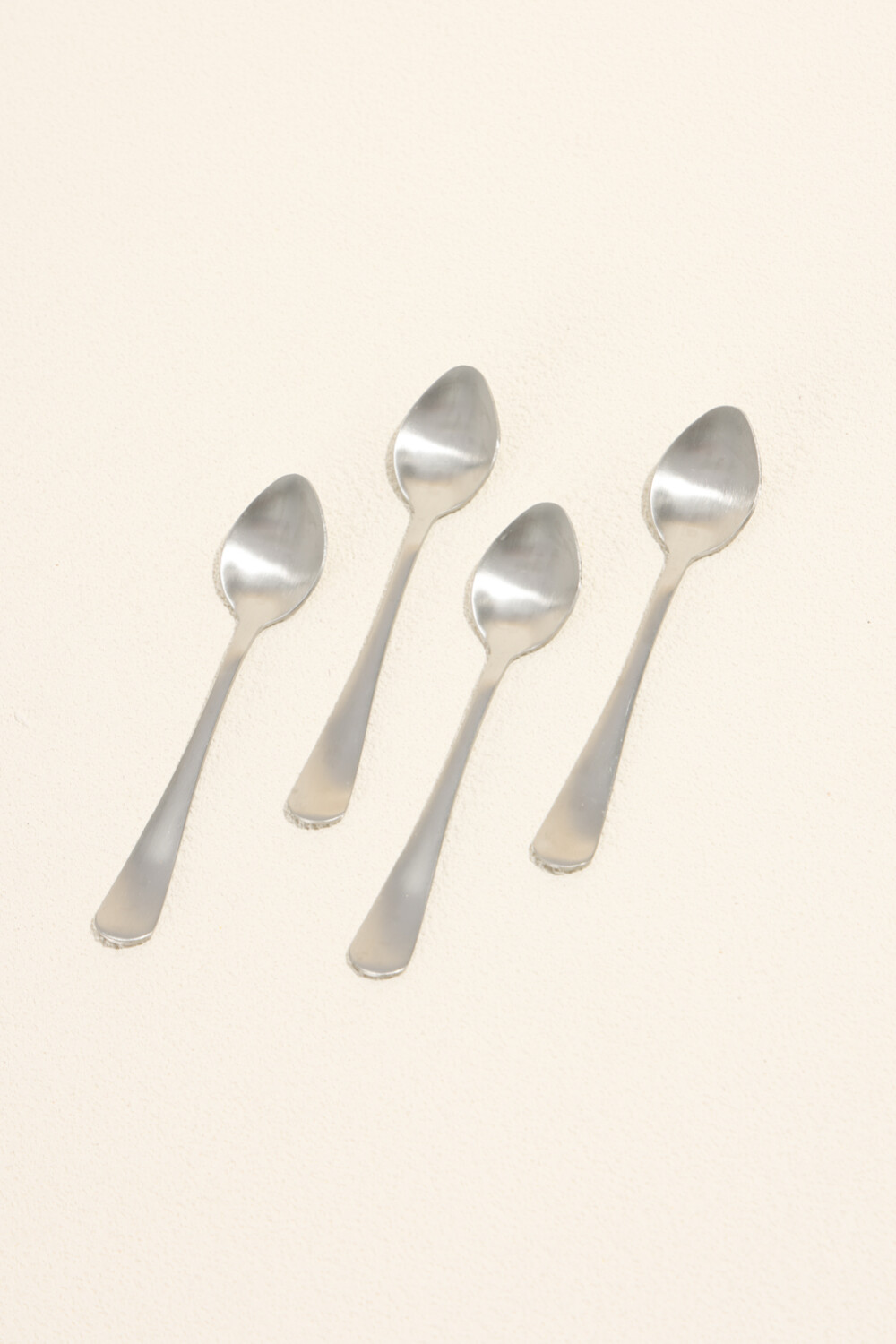 Cuchara Para Café Olivo Set 4 Un. Plateado Color Unico