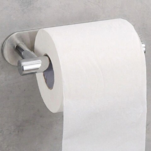 Portarollo papel higienico adhesivo para bano - Cromado Portarollo Papel Higienico Adhesivo Para Bano - Cromado