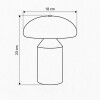 LAMPARA DIS HONGO BLANCO 18X23CM Unica