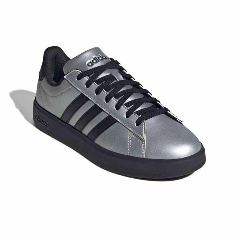 Championes Adidas Grand Court 2.0 Mujer Plata-Negro