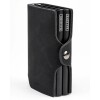Billetera Baleine Double Kansas en Aluminio y Cuero con Protección RFID Full Black