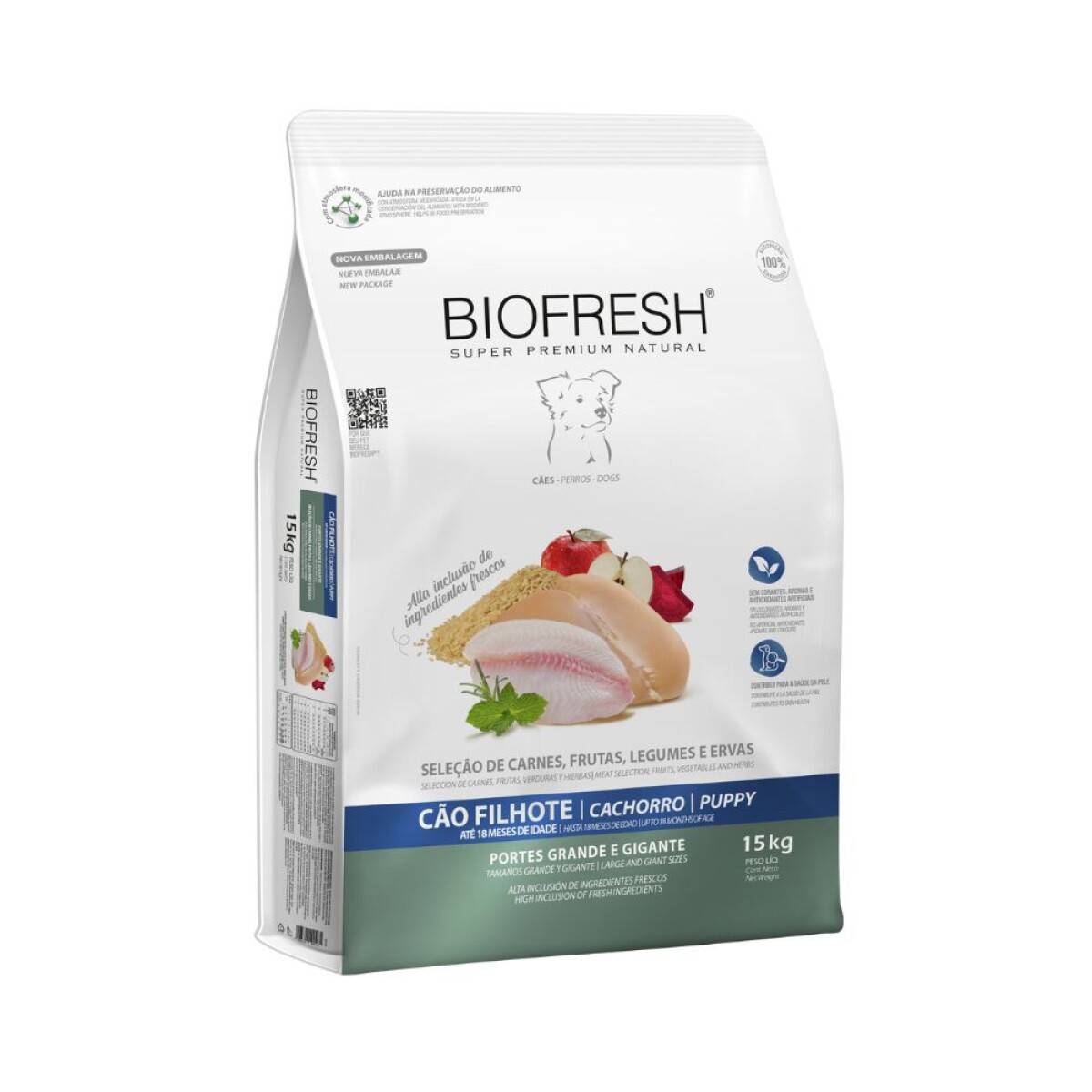 Biofresh Perro Cachorro Raza Grande 15kg | Crecimiento Salud 