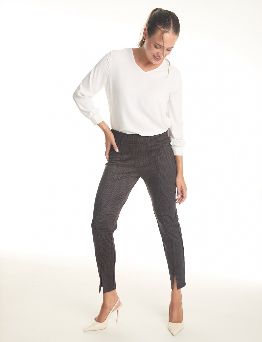 Pantalón Cuadrillé - Multi/bordeaux 