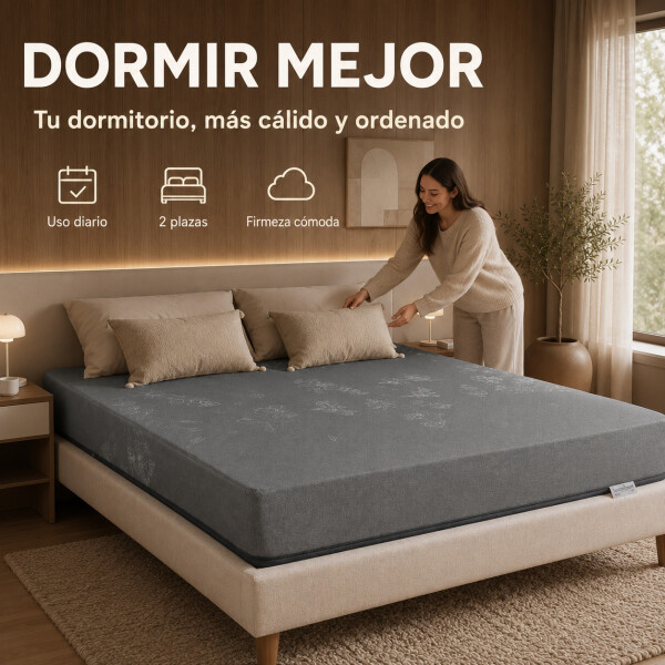 Colchón Kappesberg 2 Plaza Espuma Alta Densidad 19 Cm 120 Kg Gris 1