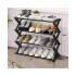 Estante de zapatos de 4 niveles negro 57x20x50cm Estante De Zapatos De 4 Niveles Negro 57x20x50cm