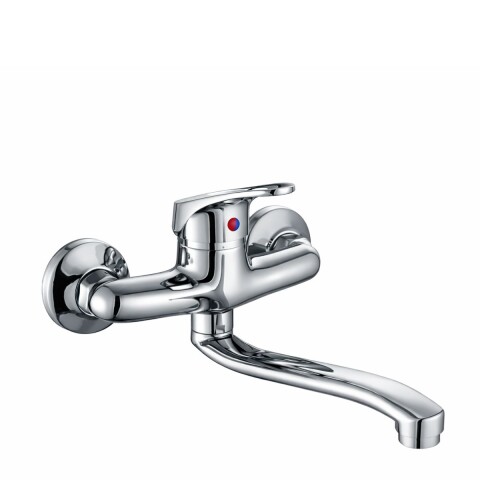 Grifería de cocina Monocomando de pared Golf Pico bajo Gris Grifería De Cocina Monocomando De Pared Golf Pico Bajo Gris