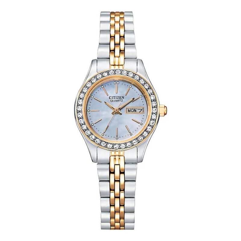 Reloj Citizen EQ0539-56Y para dama con correa de acero Dorado