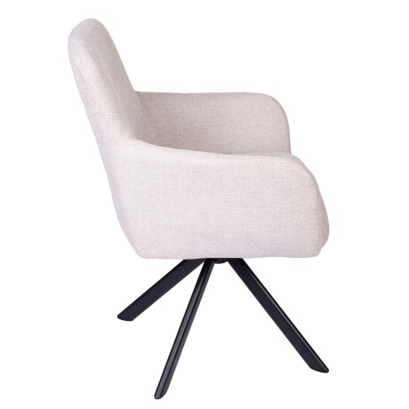 BUTACA DE COMEDOR HIERRO-Y-TELA NATURAL-BEIGE SISSI