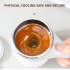 Taza Con Mezclador Magnético Y Tapa Recargable 380Ml Acero Variante Color Gris