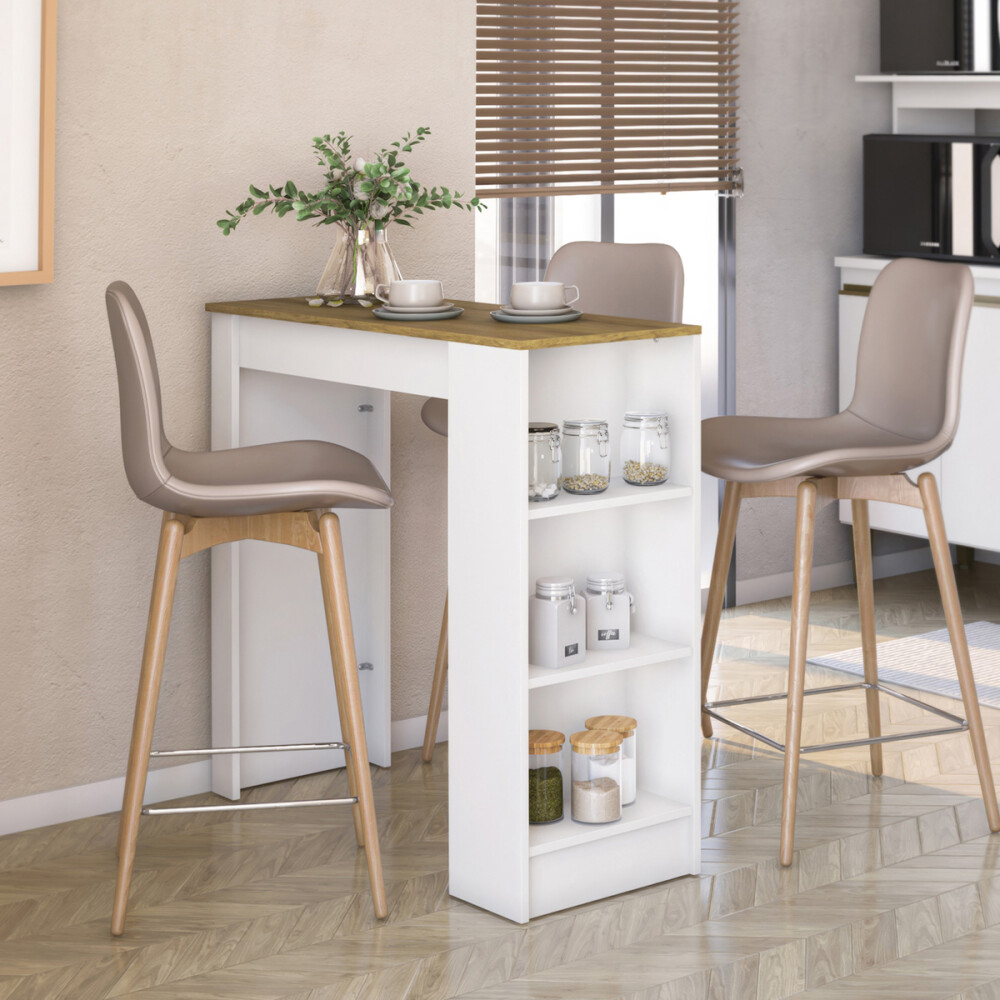 ISLA/ DESAYUNADOR DE COCINA BOLOGNA COLOR BLANCO/MIEL Isla/ Desayunador De Cocina Bologna Color Blanco/miel