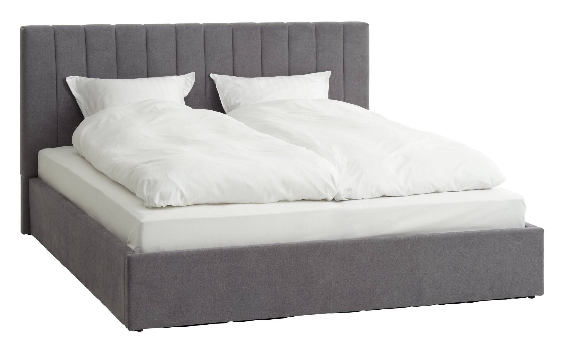Estructura cama 180x200 HASLEV gris osc 