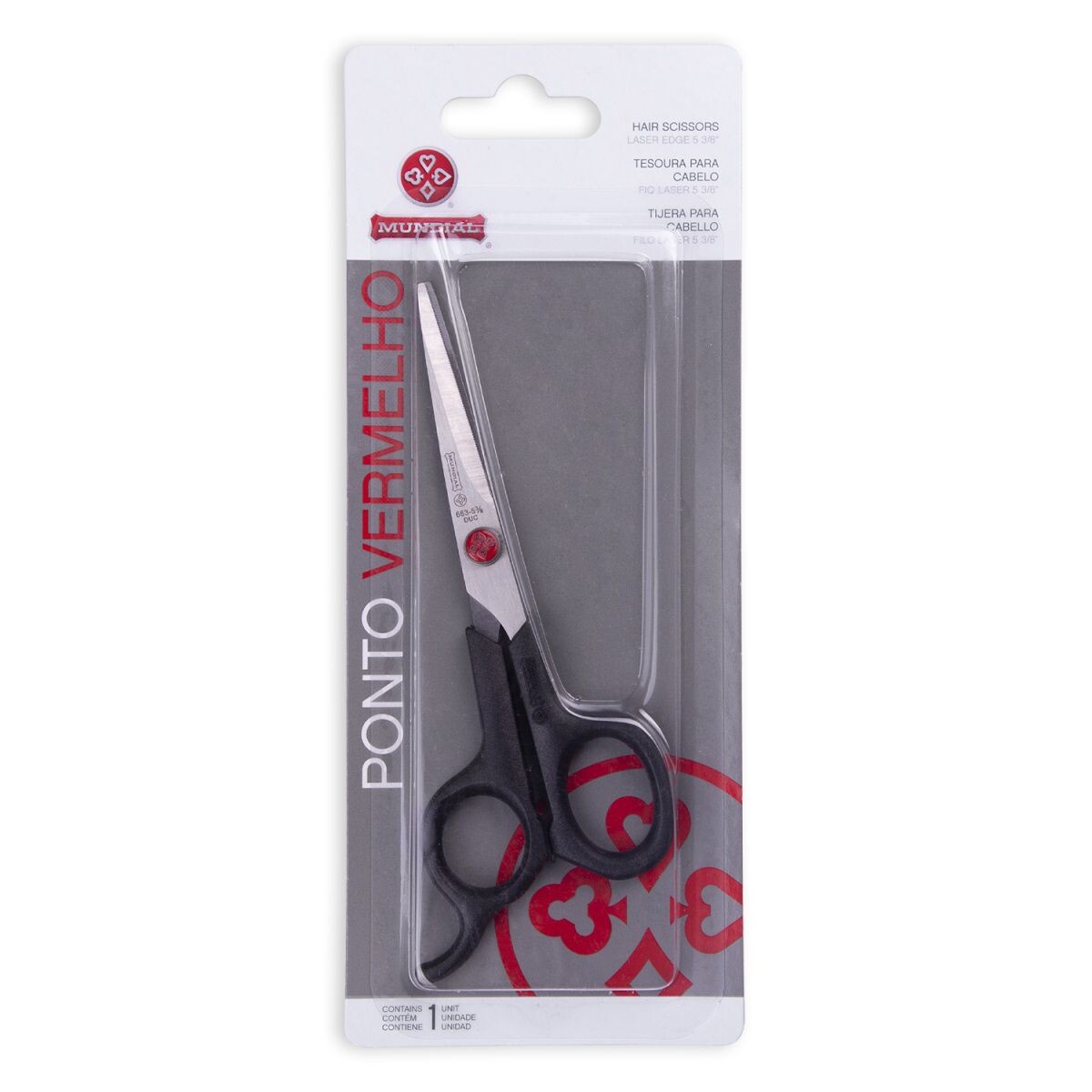 MUNDIAL TIJERA P. ROJO DE PELUQ R663-5 U 
