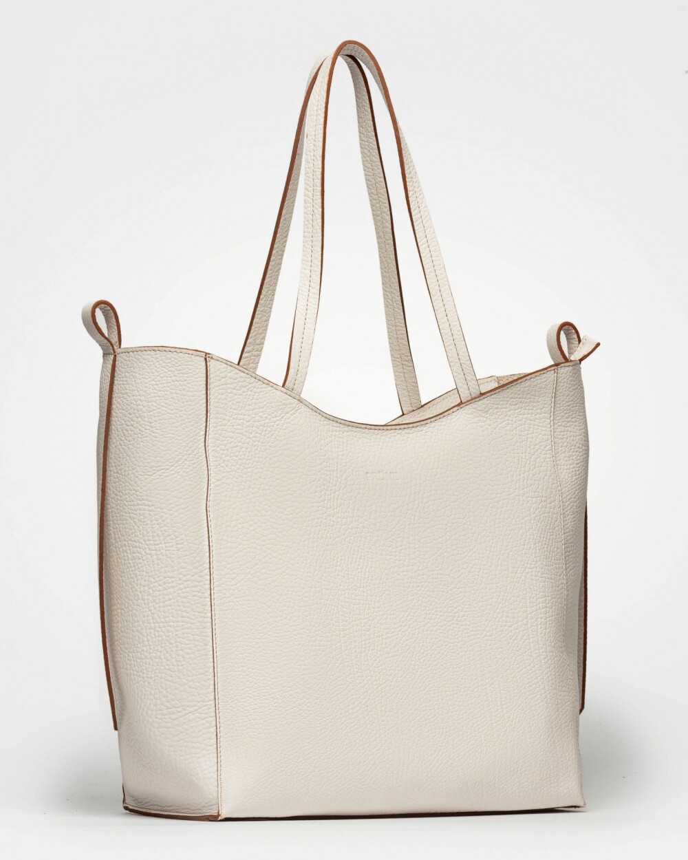 Shopper Cadiz en cuero graneado Natural