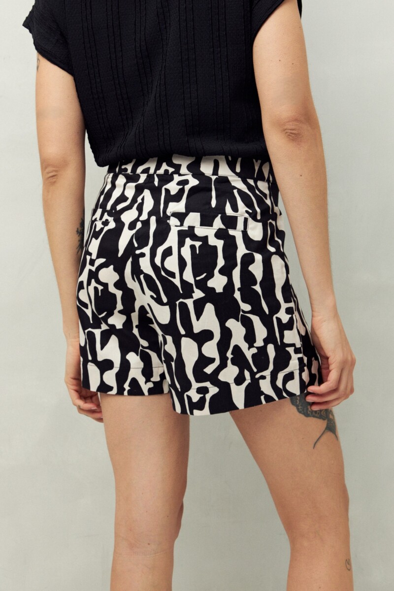 SHORT PARAMOUNT Negro/Blanco