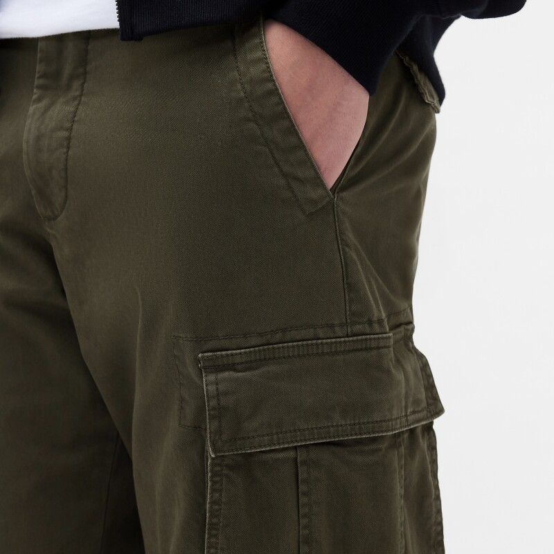 V-STRAIGHT CARGO PANT BLACK MOSS